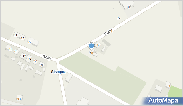 Strzepcz, Rotty Józefa, ks., 58, mapa Strzepcz