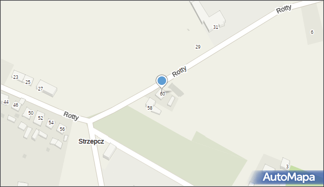 Strzepcz, Rotty Józefa, ks., 60, mapa Strzepcz