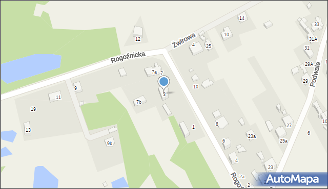 Strzyżowice, Rogoźnicka, 3, mapa Strzyżowice