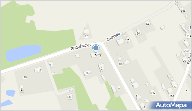 Strzyżowice, Rogoźnicka, 7a, mapa Strzyżowice