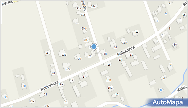 Studzionka, Robotnicza, 20a, mapa Studzionka