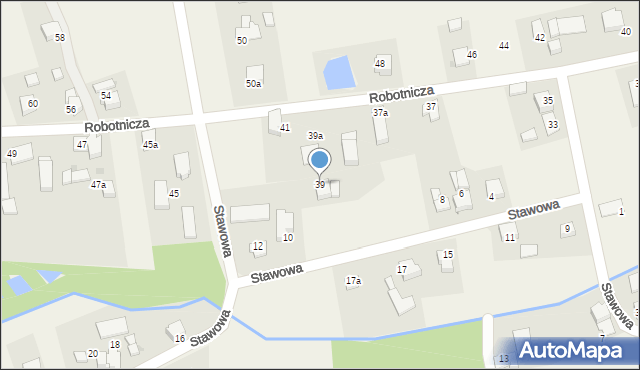 Studzionka, Robotnicza, 39, mapa Studzionka