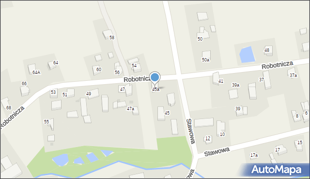 Studzionka, Robotnicza, 45a, mapa Studzionka