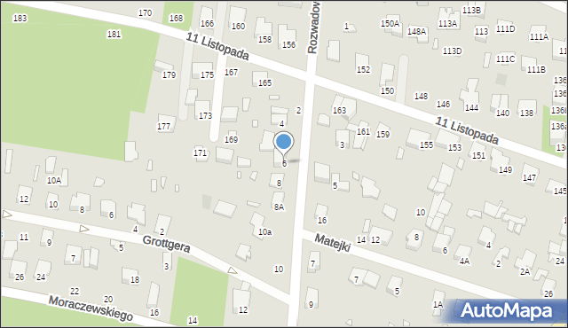 Sulejówek, Rozwadowskiego Tadeusza, gen., 6, mapa Sulejówek