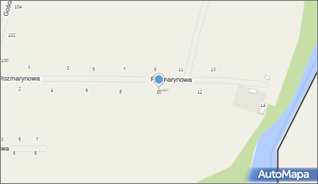 Suszno, Rozmarynowa, 10, mapa Suszno