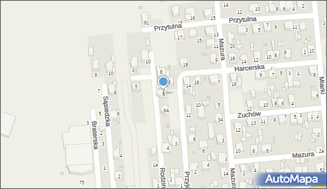 Świerklaniec, Rodzinna, 6, mapa Świerklaniec