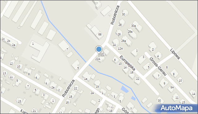 Szamotuły, Robotnicza, 22B, mapa Szamotuły