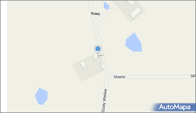 Szaty Wielkie, Rowy, 1, mapa Szaty Wielkie