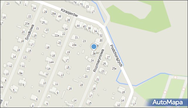 Szczecin, Rozmarynowa, 26, mapa Szczecina