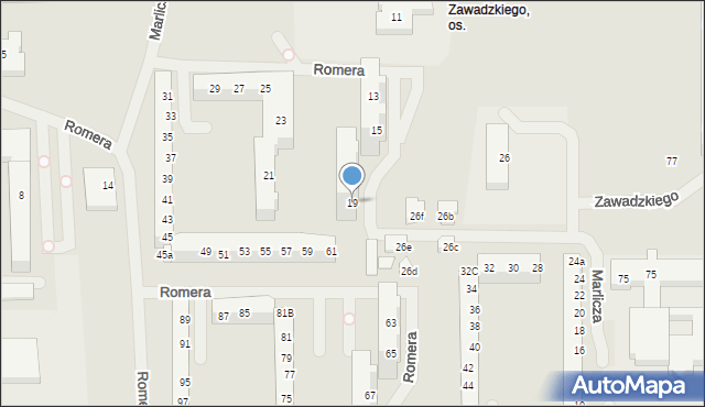 Szczecin, Romera Eugeniusza, prof., 19, mapa Szczecina