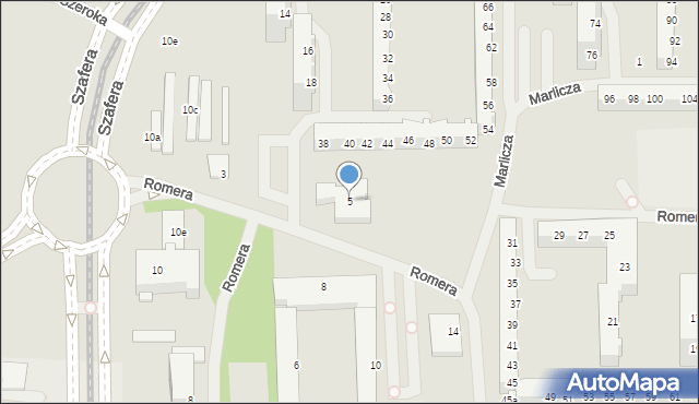 Szczecin, Romera Eugeniusza, prof., 5, mapa Szczecina