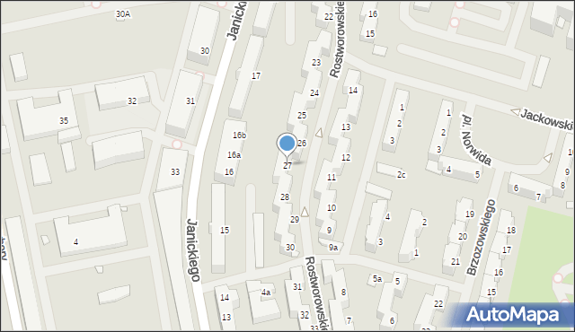 Szczecin, Rostworowskiego Karola Huberta, 27, mapa Szczecina