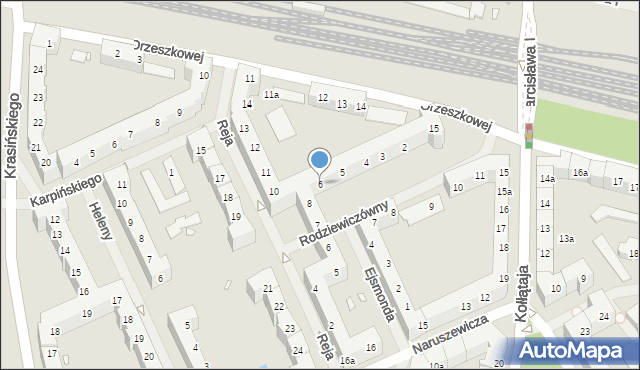 Szczecin, Rodziewiczówny Marii, 6, mapa Szczecina