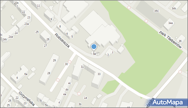 Szczecin, Robotnicza, 3a, mapa Szczecina