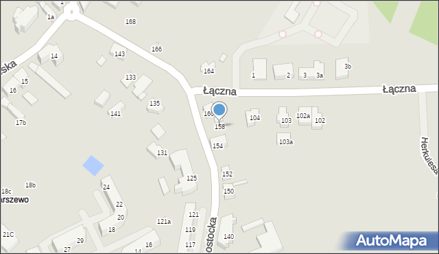 Szczecin, Rostocka, 158, mapa Szczecina