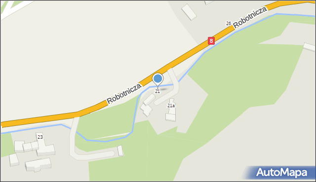 Szczytna, Robotnicza, 21, mapa Szczytna