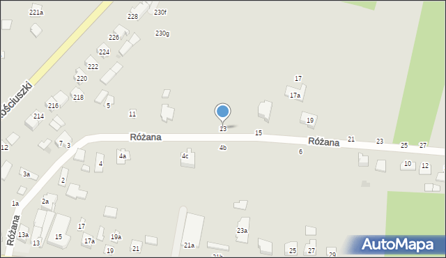 Szydłowiec, Różana, 13, mapa Szydłowiec