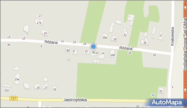 Szydłowiec, Różana, 8, mapa Szydłowiec