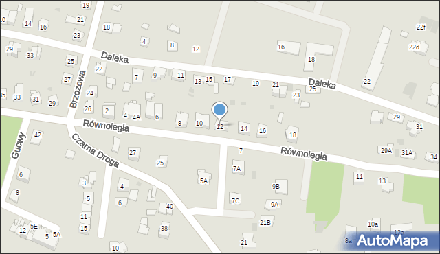 Tarnów, Równoległa, 12, mapa Tarnów