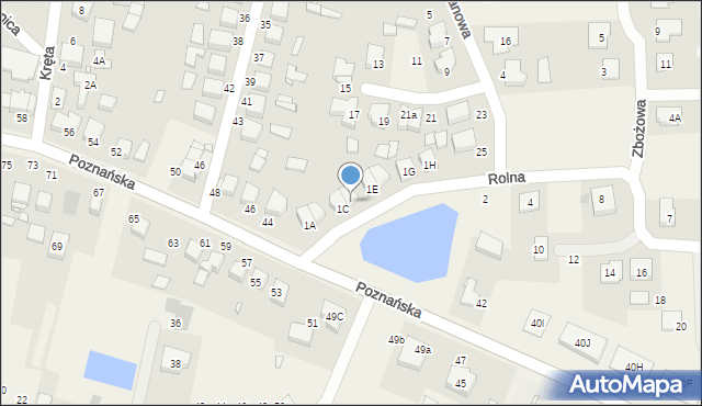 Tarnowo Podgórne, Rolna, 1D, mapa Tarnowo Podgórne