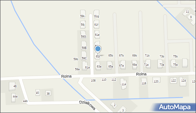 Tarnowo Podgórne, Rolna, 61c, mapa Tarnowo Podgórne