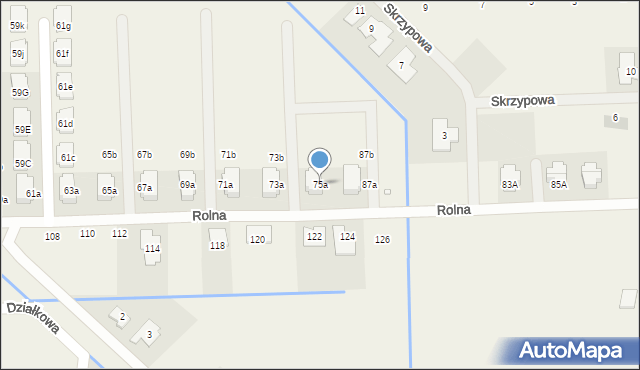 Tarnowo Podgórne, Rolna, 75a, mapa Tarnowo Podgórne