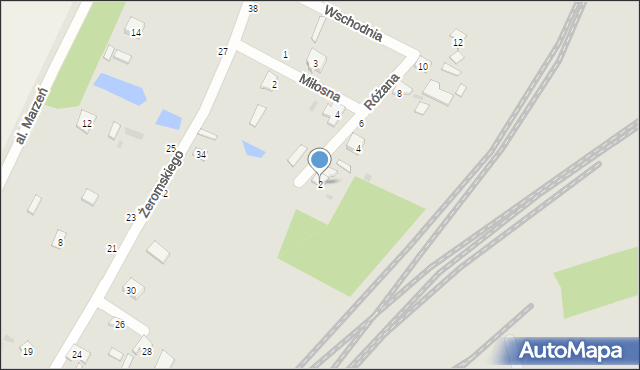 Terespol, Różana, 2, mapa Terespol