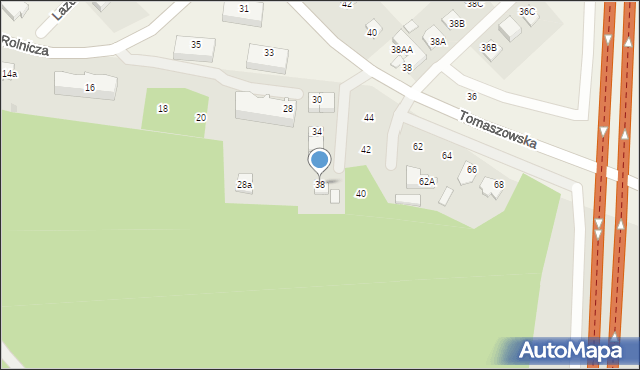 Tomaszów Lubelski, Rolnicza, 38, mapa Tomaszów Lubelski