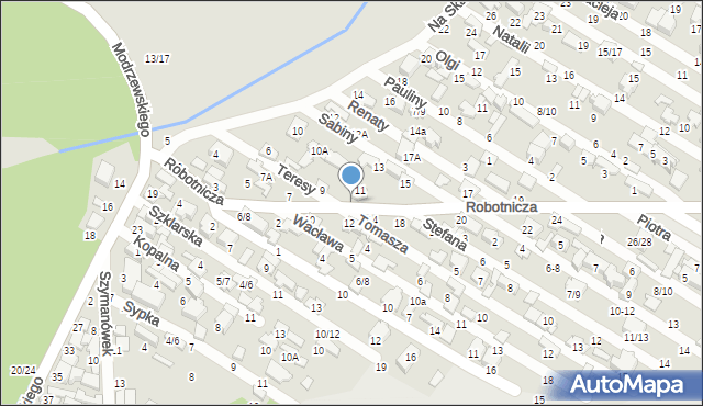 Tomaszów Mazowiecki, Robotnicza, 11, mapa Tomaszów Mazowiecki