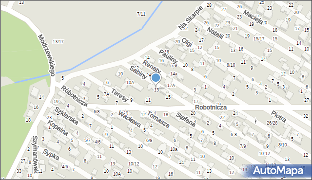 Tomaszów Mazowiecki, Robotnicza, 13, mapa Tomaszów Mazowiecki