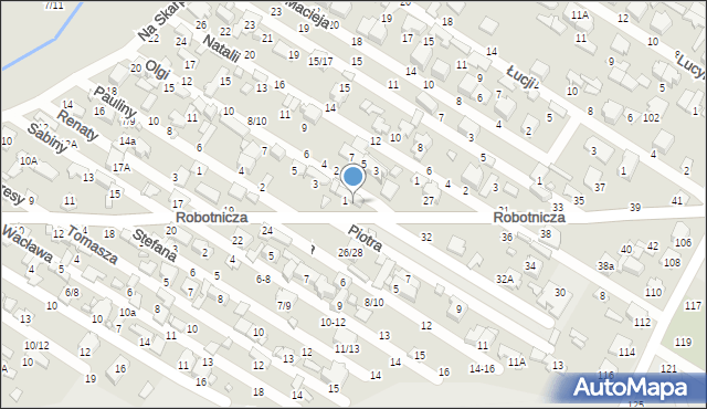 Tomaszów Mazowiecki, Robotnicza, 25, mapa Tomaszów Mazowiecki