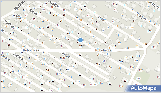 Tomaszów Mazowiecki, Robotnicza, 27, mapa Tomaszów Mazowiecki