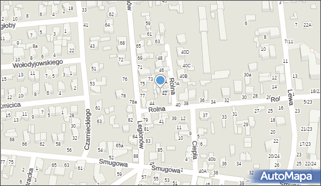 Tomaszów Mazowiecki, Rolna, 42A, mapa Tomaszów Mazowiecki