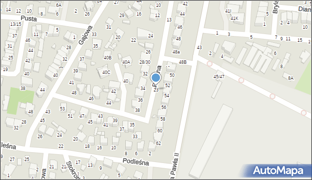 Tomaszów Mazowiecki, Różana, 23, mapa Tomaszów Mazowiecki