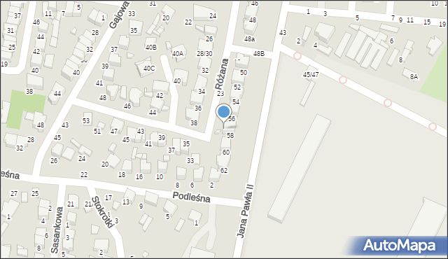 Tomaszów Mazowiecki, Różana, 27, mapa Tomaszów Mazowiecki