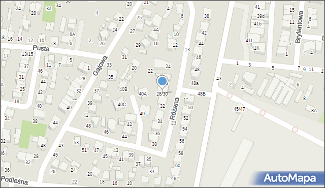 Tomaszów Mazowiecki, Różana, 28/30, mapa Tomaszów Mazowiecki