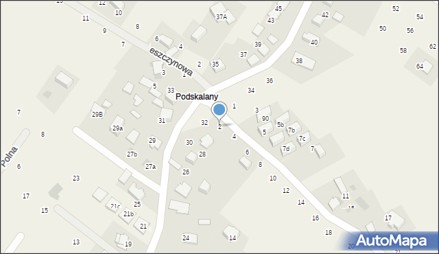 Tomaszowice, Różana, 2, mapa Tomaszowice