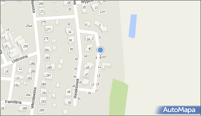 Toruń, Romantyczna, 9, mapa Torunia