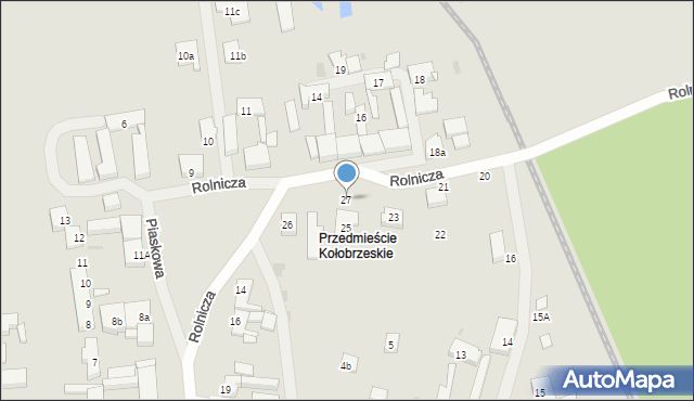 Trzebiatów, Rolnicza, 27, mapa Trzebiatów