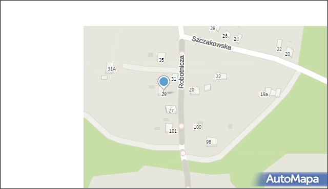 Trzebinia, Robotnicza, 29, mapa Trzebinia