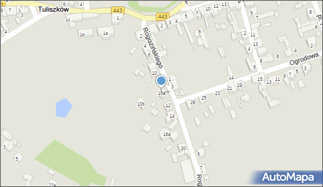 Tuliszków, Rogozińskiego Teodora, ks., 10a, mapa Tuliszków