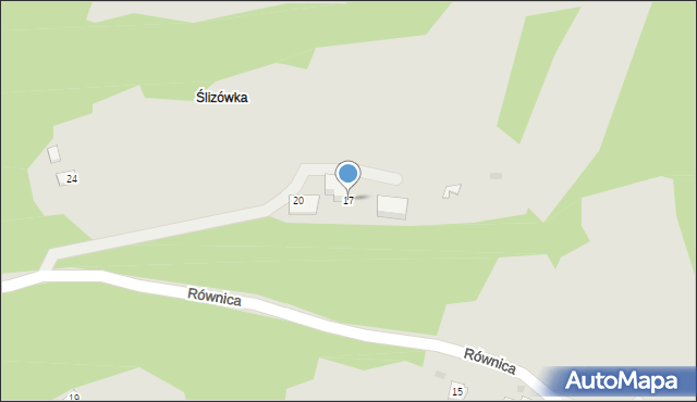 Ustroń, Równica, 17, mapa Ustroń