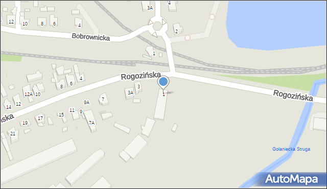 Wągrowiec, Rogozińska, 1, mapa Wągrowiec