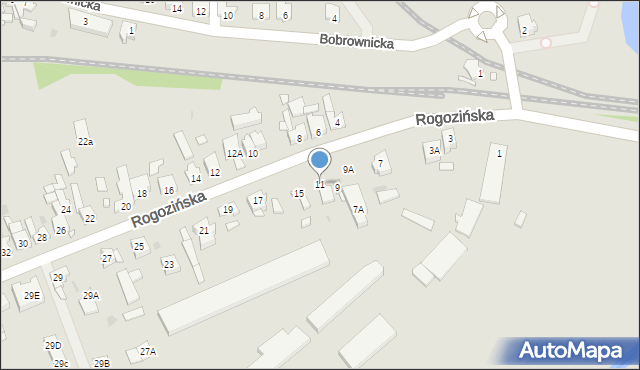 Wągrowiec, Rogozińska, 11, mapa Wągrowiec