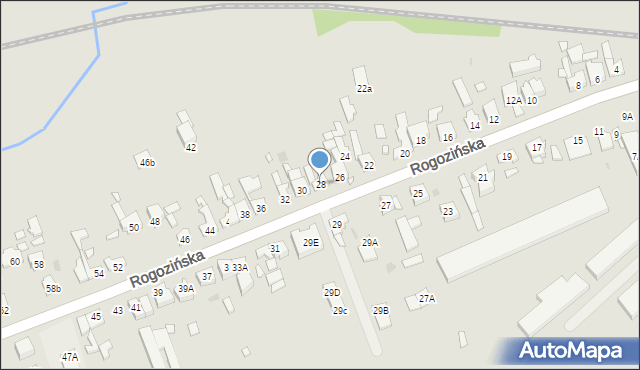 Wągrowiec, Rogozińska, 28, mapa Wągrowiec