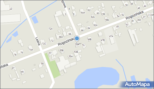 Wągrowiec, Rogozińska, 53A, mapa Wągrowiec