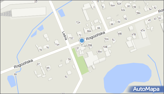 Wągrowiec, Rogozińska, 57A, mapa Wągrowiec