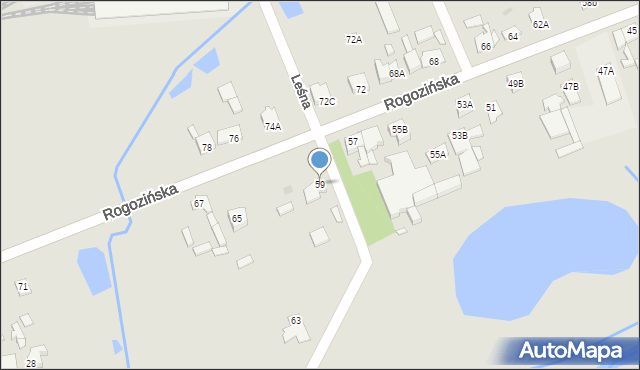 Wągrowiec, Rogozińska, 59, mapa Wągrowiec