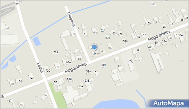 Wągrowiec, Rogozińska, 66, mapa Wągrowiec