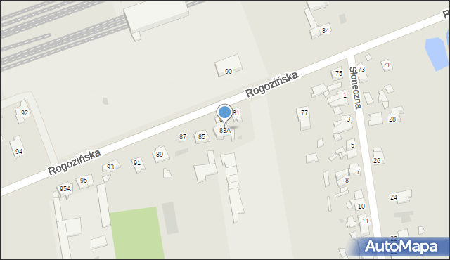 Wągrowiec, Rogozińska, 83A, mapa Wągrowiec